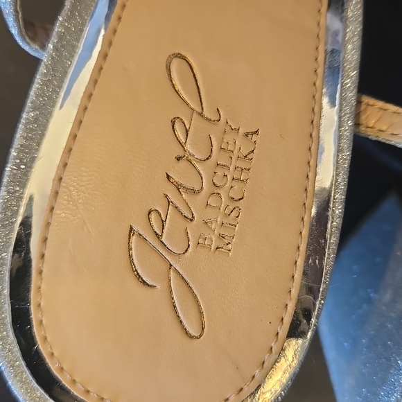 Jewel By Badgley Mischka Silver Glitter Rhinestone Heel Sandal Size 11 NWOT - Picture 7 of 8